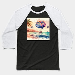 Artistic illustration of a beach scene Baseball T-Shirt